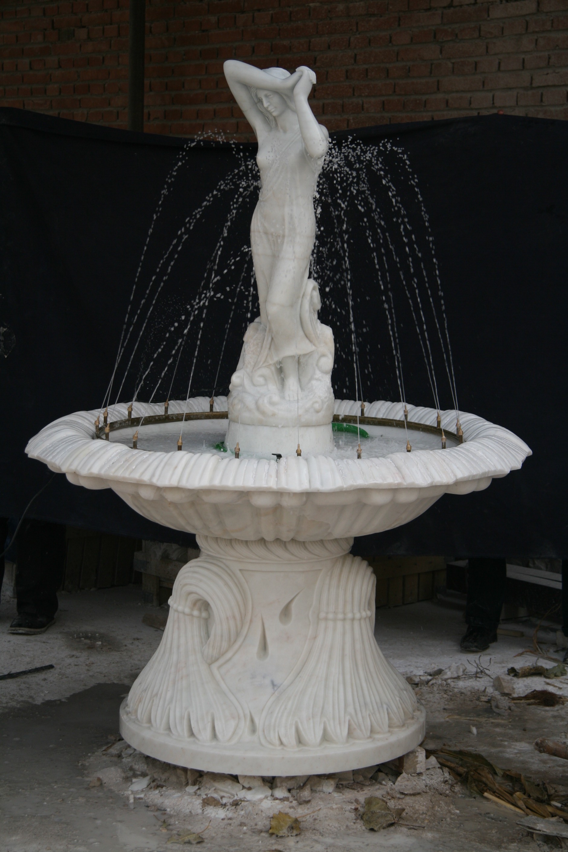 Outdoor garden natural marble fountain