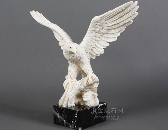 Customizable white animal sculpture marble decoration