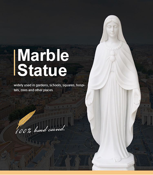 Virgin Mary Marble Statue