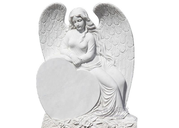 customized design granite angel headstone