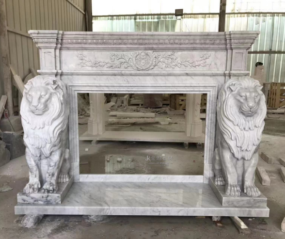 Customs sized Design Hand Carved Fireplace Frame