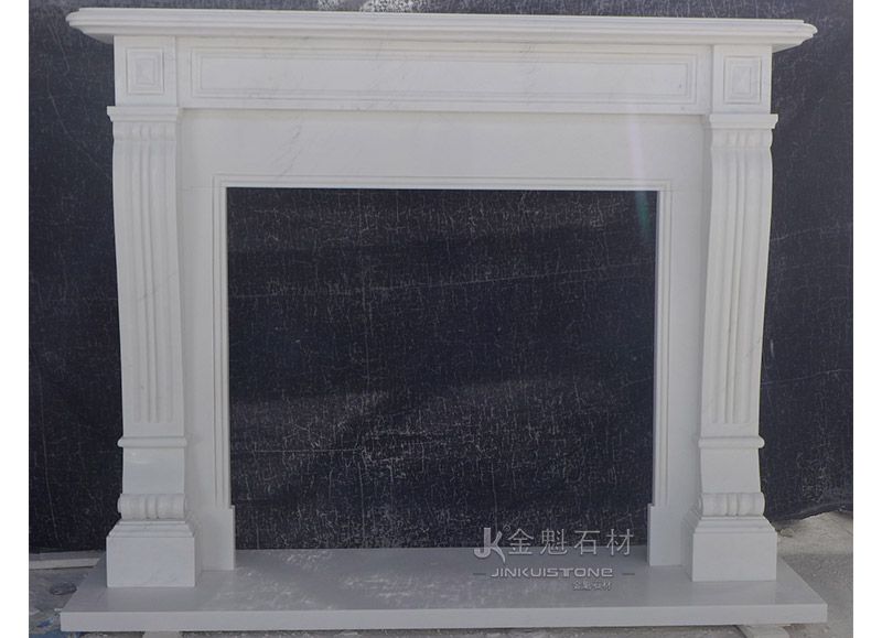 British Simple Marble Custom Fireplace Frame