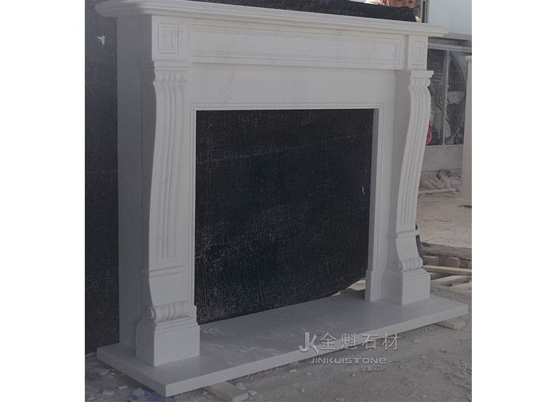 British Simple Marble Custom Fireplace Frame