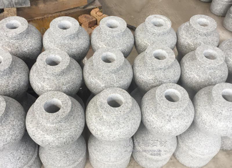 Grey Stone Pillar Granite Decoration