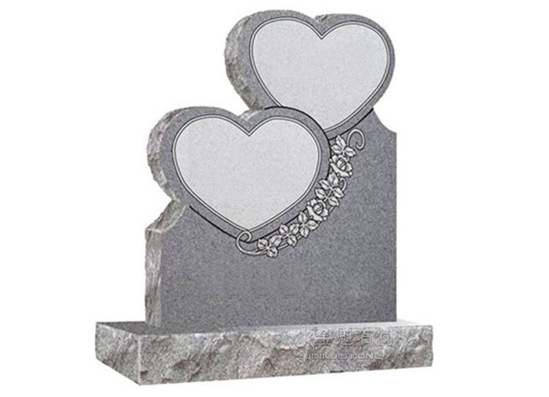 Heart-shaped guest custom granite tombstone