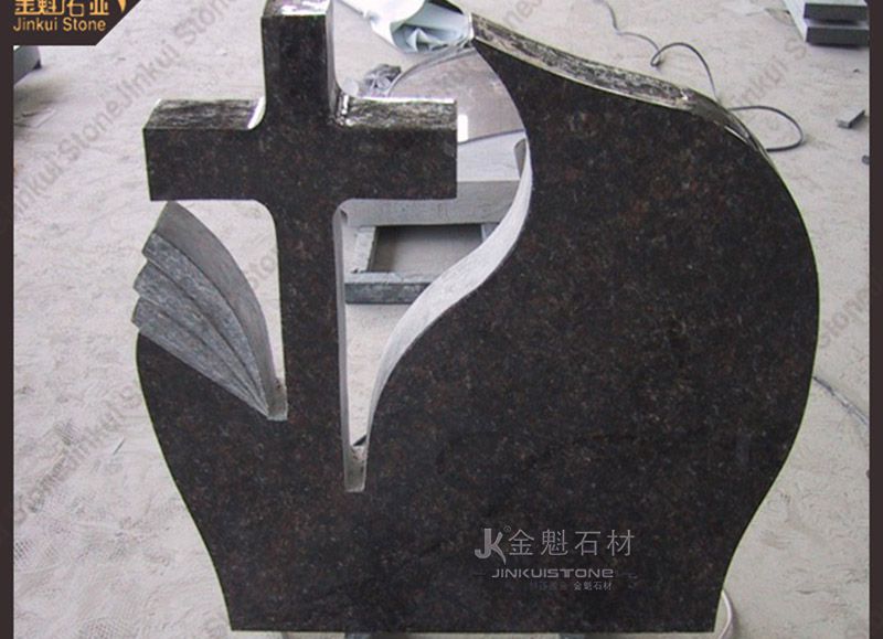 Bleack Granite Tombstone