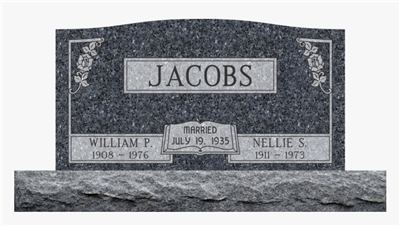 Blue Pearl Granite Headstone