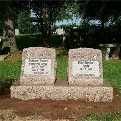 Pink Granite Headstone