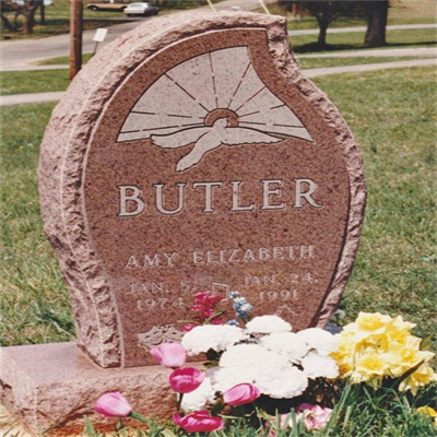 Pink Granite Headstone