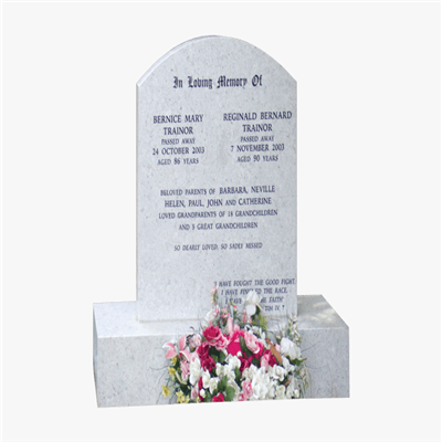 White Granite Headstone