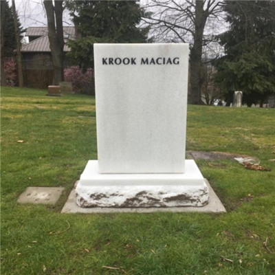 White Granite Headstone
