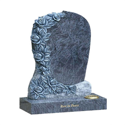 Blue Granite Headstone