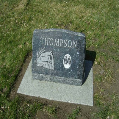 Blue Granite Headstone