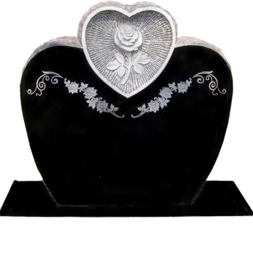 Heart-shaped guest custom granite tombstone