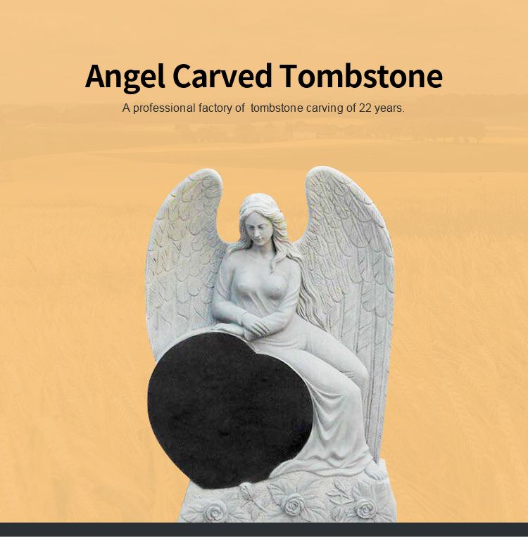 Granite tombstone customized design granite angel headstone