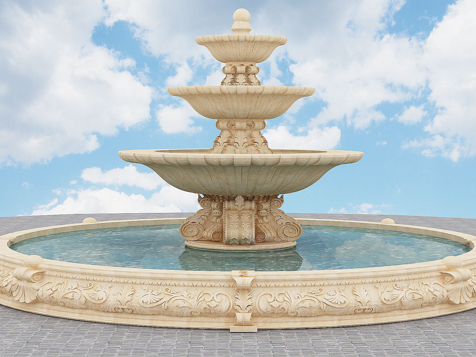 Customized outdoor garden decoration natural marble modeling fountain marble sculpture