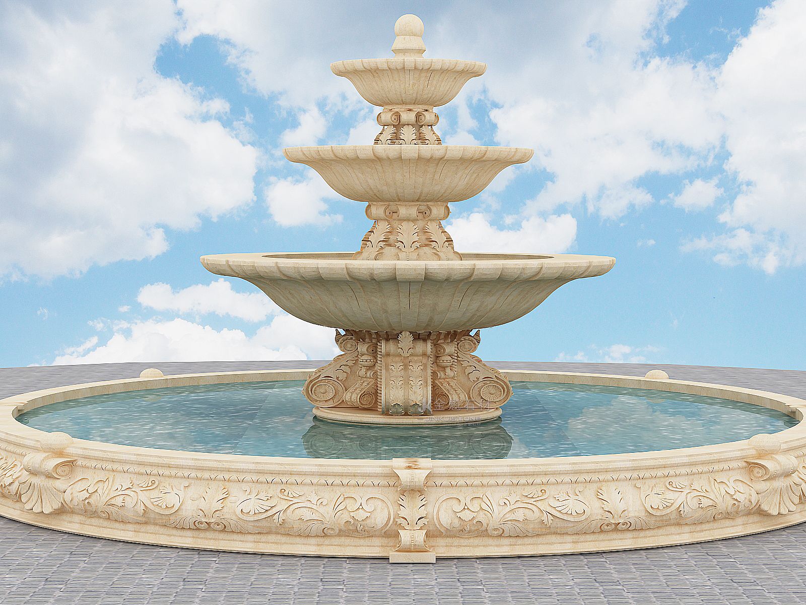 Factory Sold Directly Simple Multi-layer Marble Fountain